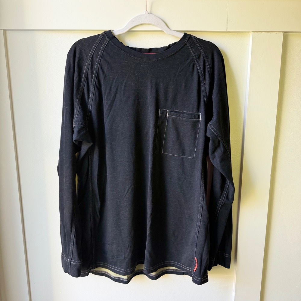 Bulwark FR iQ Series Mens Large NFPA 2112 Westex G2 Flame Resistant Shirt Black